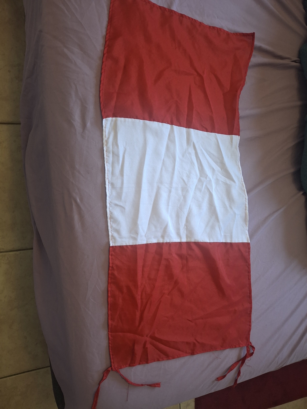 Red and White Decorative Flag Banner - Unbranded